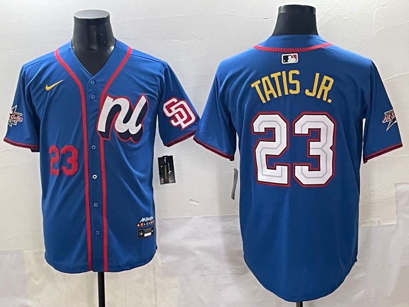Men 2025 San Diego Padres #23 Tatis jr Blue All star Nike MLB Jersey style 3->san diego padres->MLB Jersey